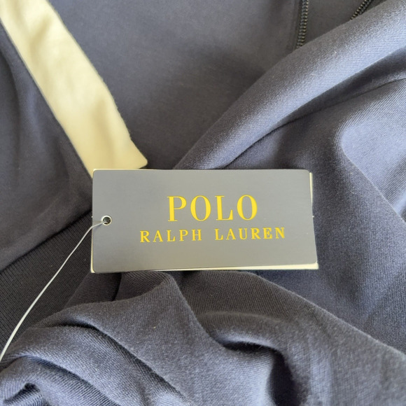 New Polo Ralph Lauren Interlock Track Jacket Men's Size 2XL Navy Blue Pony Zip - Picture 7 of 7